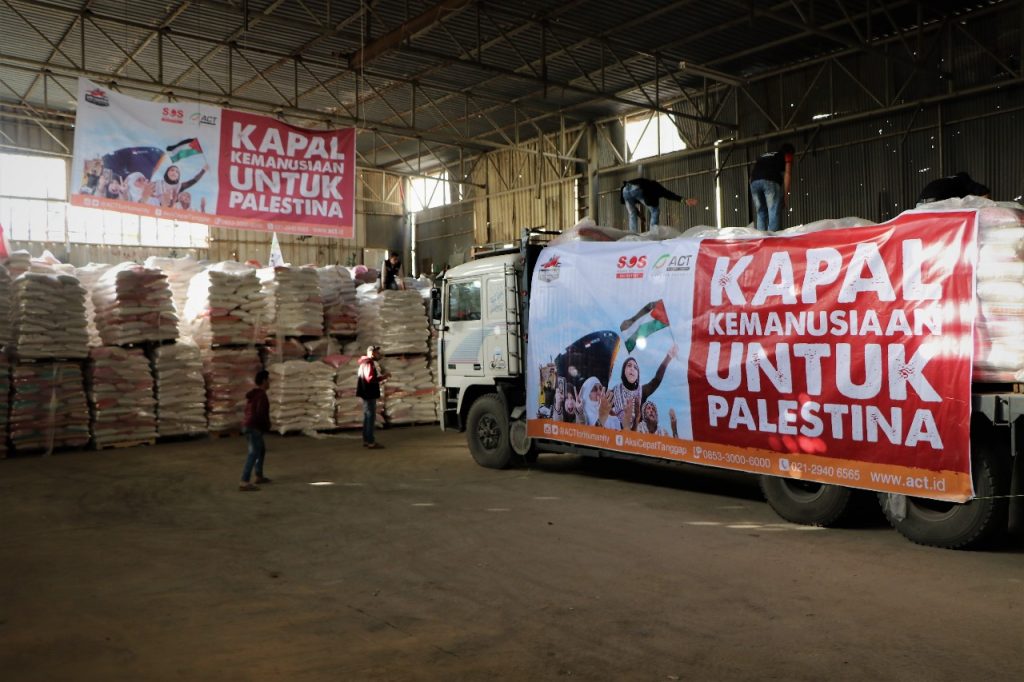Jelang Ramadan, 2.000 Ton Beras Indonesia Disalurkan ke Gaza Palestina