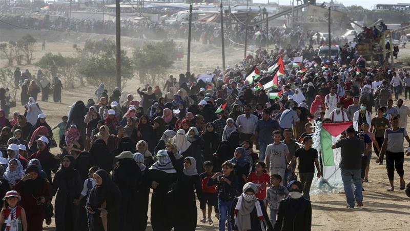 Unjuk Rasa Wanita Pertama di Gaza, Zionis Lukai Ratusan Demonstran