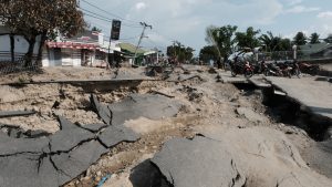 Kondisi kerusakan infrastruktur akibat gempa, Desa Juno Oge Kec. Biromaru, Kab. Sigi Sulteng