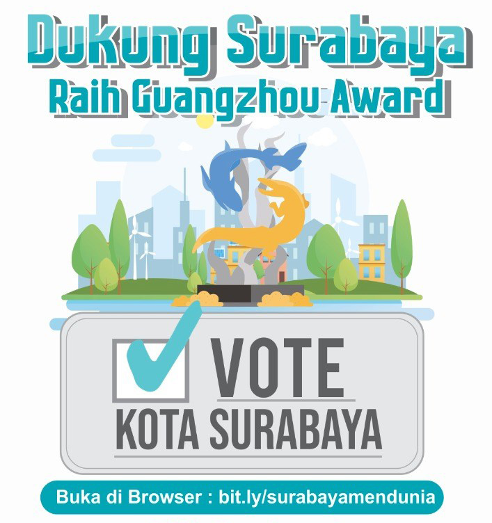 Wali Kota Risma Ajak Netizen Vote Surabaya di Guangzhou International Award