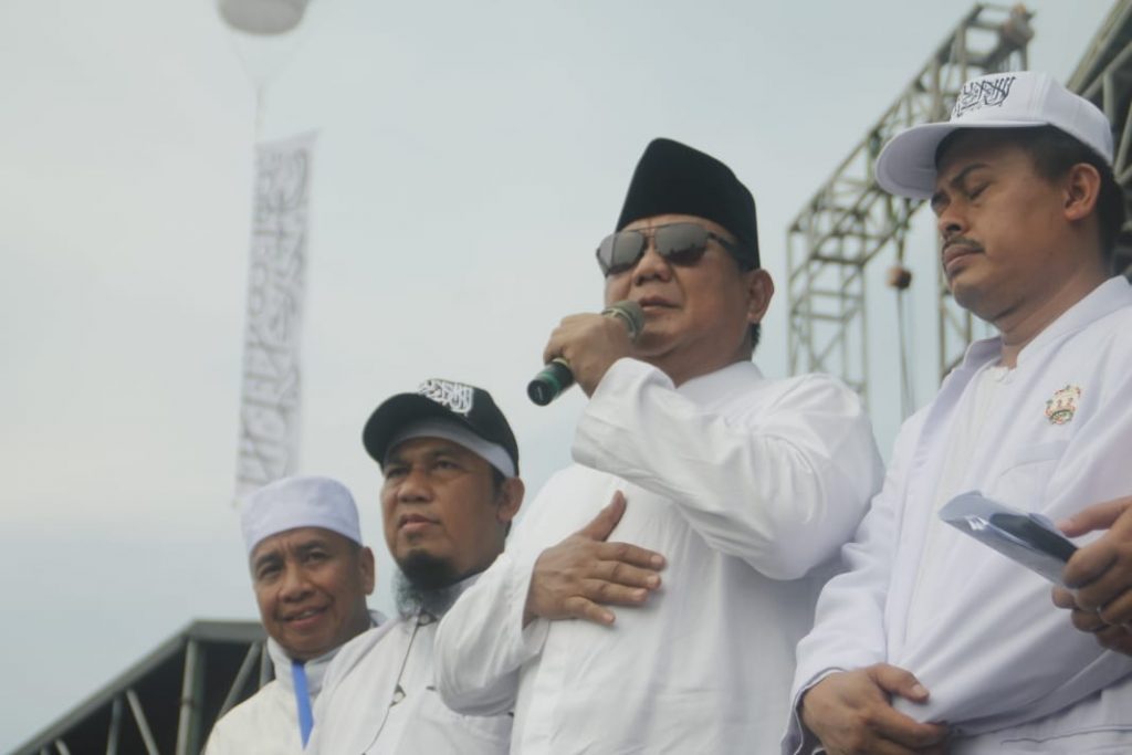 Prabowo Sentil Sikap Media di Reuni 212