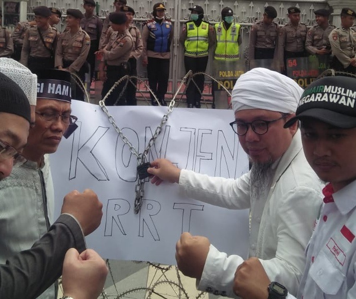 Tuntutan Ormas Islam Kota Surabaya Saat Aksi Bela Muslim Uighur