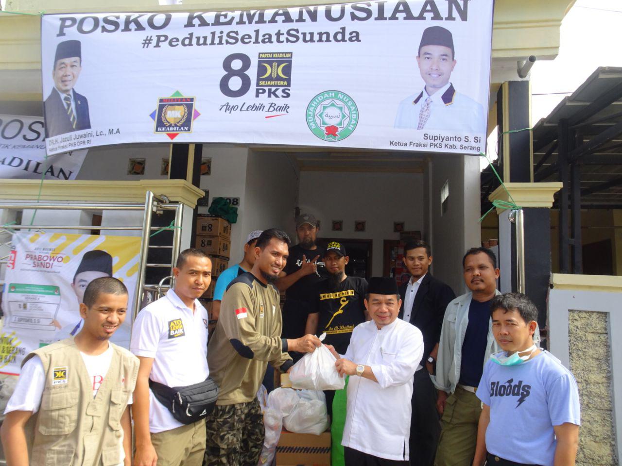 Fraksi PKS Salurkan Bantuan Untuk Korban Tsunami Selat Sunda