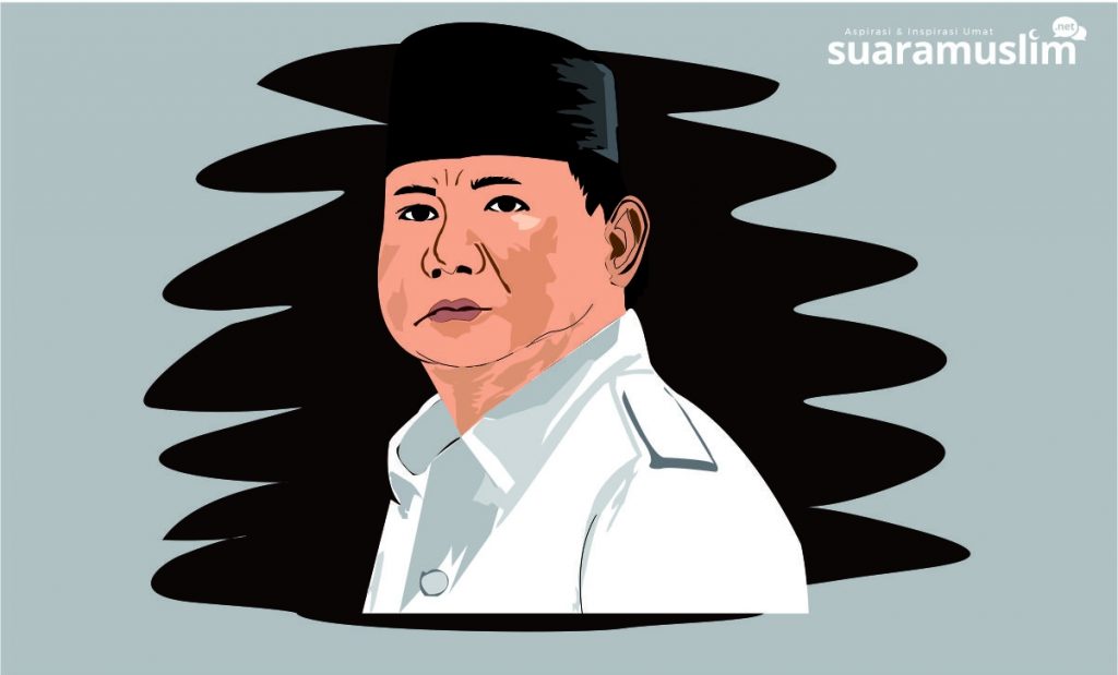 Ilustrasi Calon Presiden No Urut 2, Prabowo Subianto. Ilustrator: Novitasari