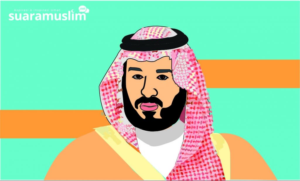Ilustrasi putra mahkota arab saudi. Ilustrator: Novitasari