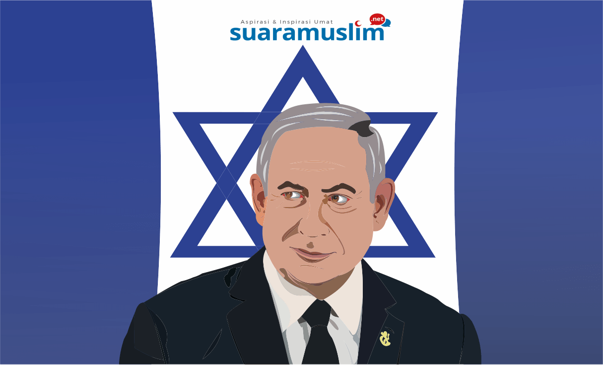 Ilustrasi PM Israel Benjamin Netanyahu (Ilutrator : Ana Fantofani)