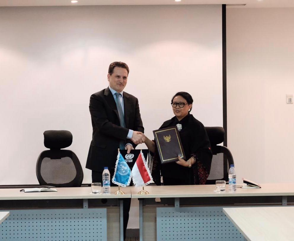 Tandatangani Perjanjian, Indonesia Komitmen Bantu Pengungsi Palestina