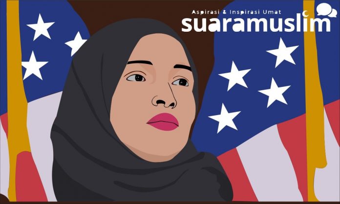 ilhan omar Ilustrasi: Ilhan Omar saat menghadiri konferensi pers di House Visitors Center di US Capitol. (Ils: Novitasari)