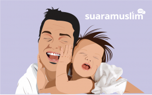 Ilustrasi Ayah dan Anak. (Ils: Ana Fantofani)