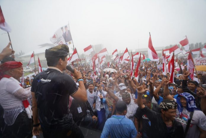 Kampanye di Bali, Sandiaga: TPS, Tusuk Prabowo Sandi Kampanye di Bali, Sandiaga: TPS, Tusuk Prabowo Sandi