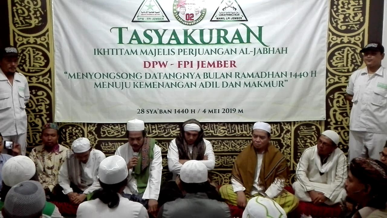 Sambut Ramadhan, FPI Jember Deklarasikan Kemenangan Prabowo
